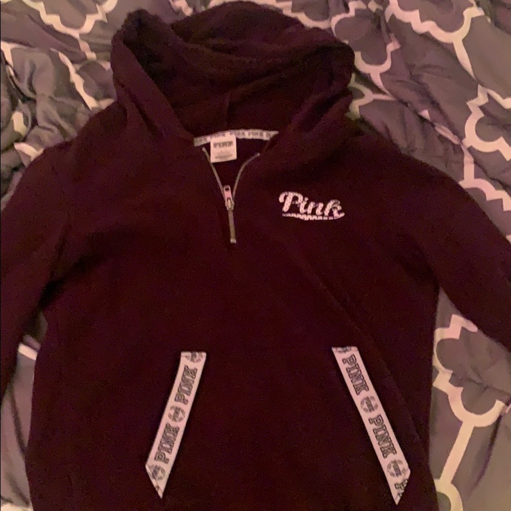 Pink half zip hoodie